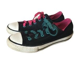 Converse All Star Oxford Loopholes Girls Canvas Shoes size 13